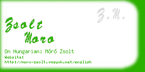 zsolt moro business card